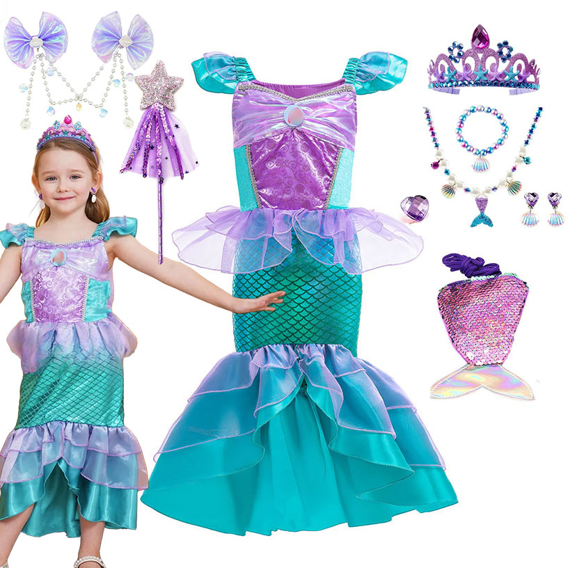 Baby Clothing Europe - AdTosPrincess Cosplay Costume pour filles, Ariel