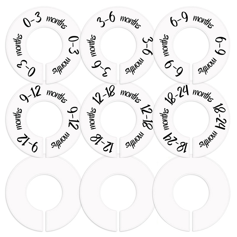 Baby Clothing Hanger Dividers - Cintres Ronds Multi-Tailles pour Gril de