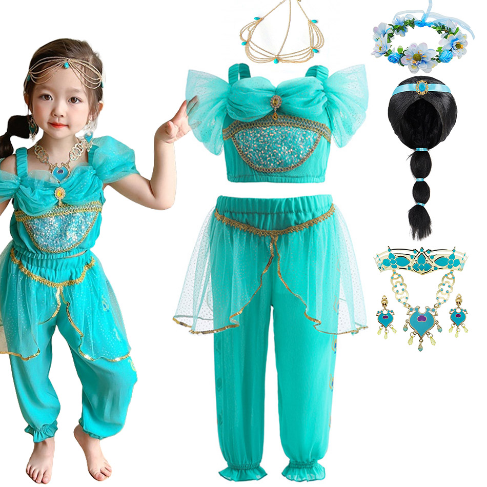 Baby Q Clothing - Ensemble de Princesse Jasmine pour Fille,