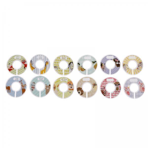Baby Clothing Hanger Dividers - Étiquettes de séparation de taille rondes