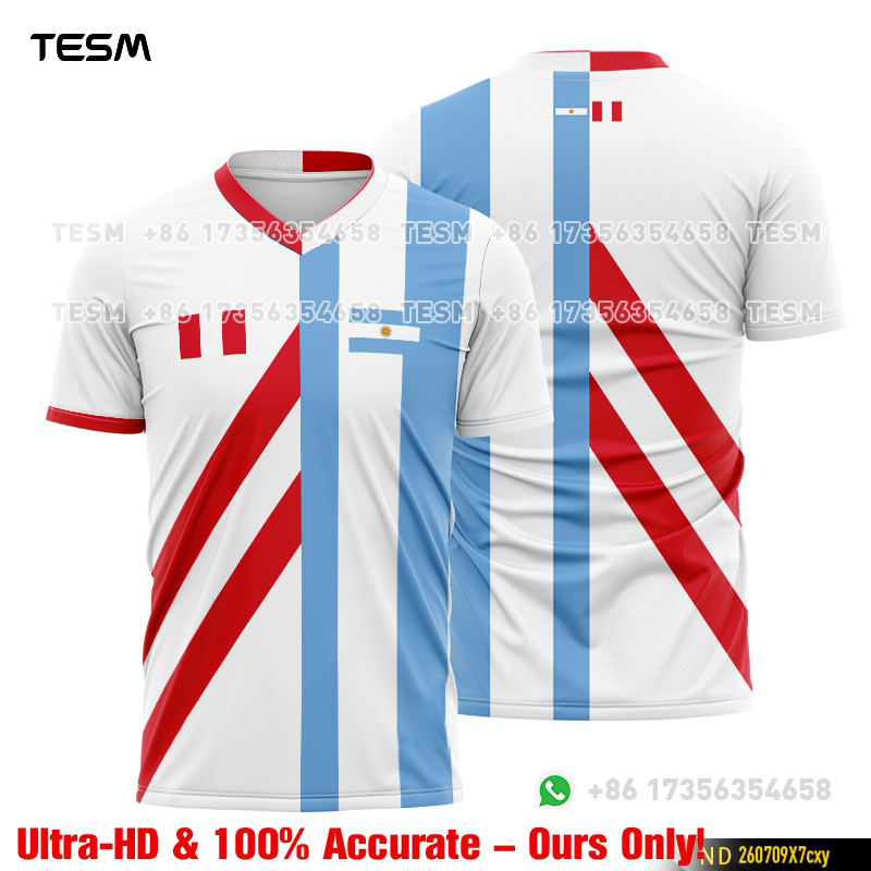 Baby Q Clothing - Maillot de football à rayures d'Argentine,