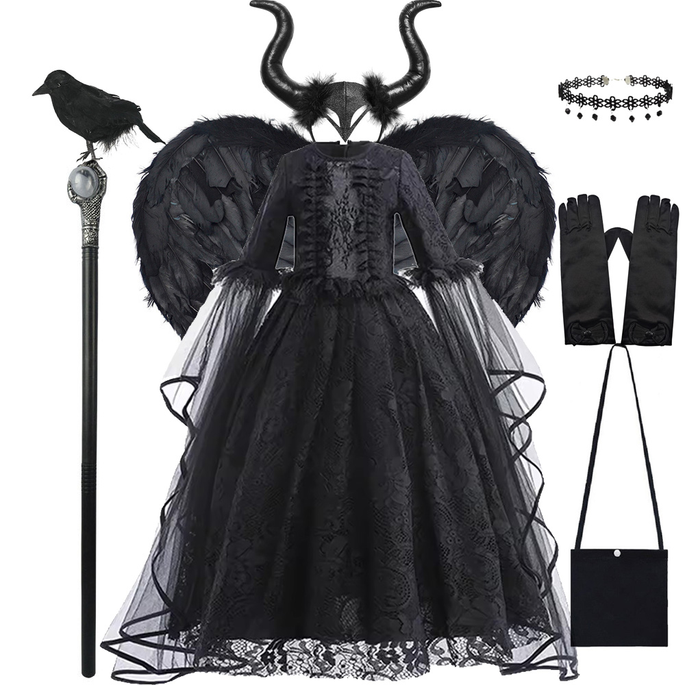 Baby Clothing Europe - Costume maléfique pour enfants filles, robe