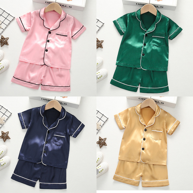 Baby Q Clothing - Ensemble pyjama d'été pour enfants, vêtements