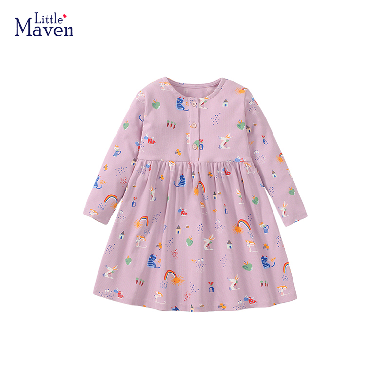 Baby Clothing Patterns Free - Little maven-Robe violette en coton à